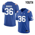 Youth Florida Gators #36 Chief Borders NCAA Nike Blue Throwback Authentic Stitched College Football Jersey HLK4762XJ